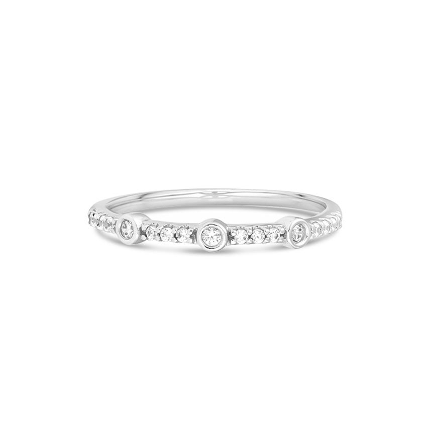 Diamond Rings 14 Karat White Gold Dressy Diamond Band
