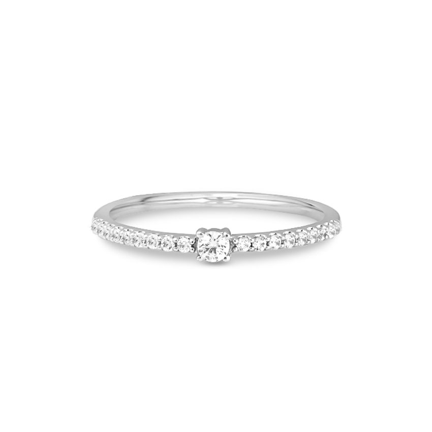 Diamond Rings 14 Karat White Gold Elle Elegant Diamond Band