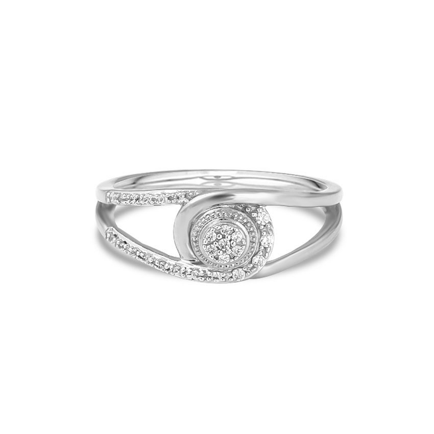 Diamond Rings 14 Karat White Gold Majestic Interlinked Diamond Ring