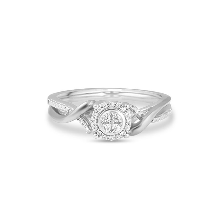 Diamond Rings 14 Karat White Gold Eline Flawless Diamond Ring