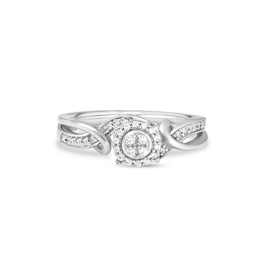 Diamond Rings 14 Karat White Gold Lenora Stellar Diamond Ring