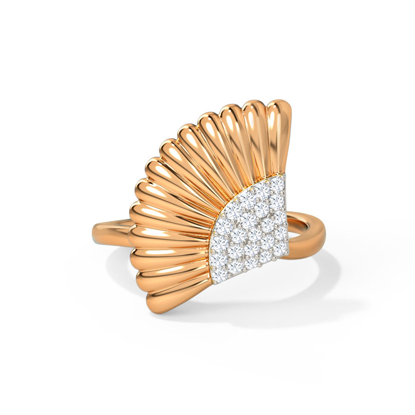 Diamond Rings 14 Karat Rose Gold Skylar Daimond Ring