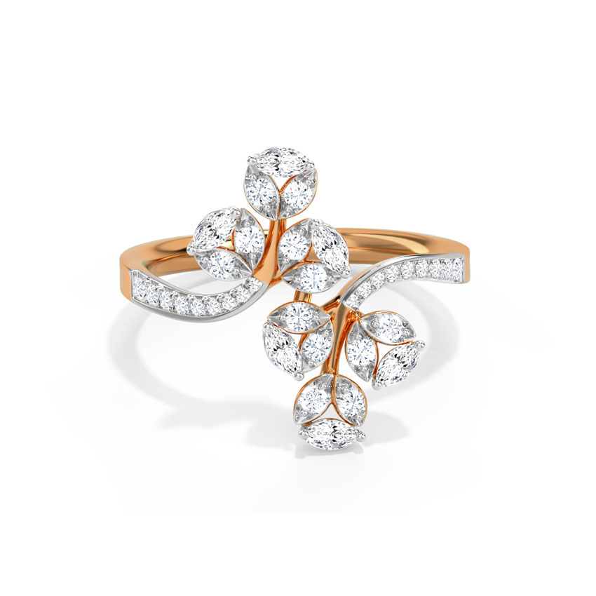 Diamond Rings 14 Karat Rose Gold Marin Diamond Ring