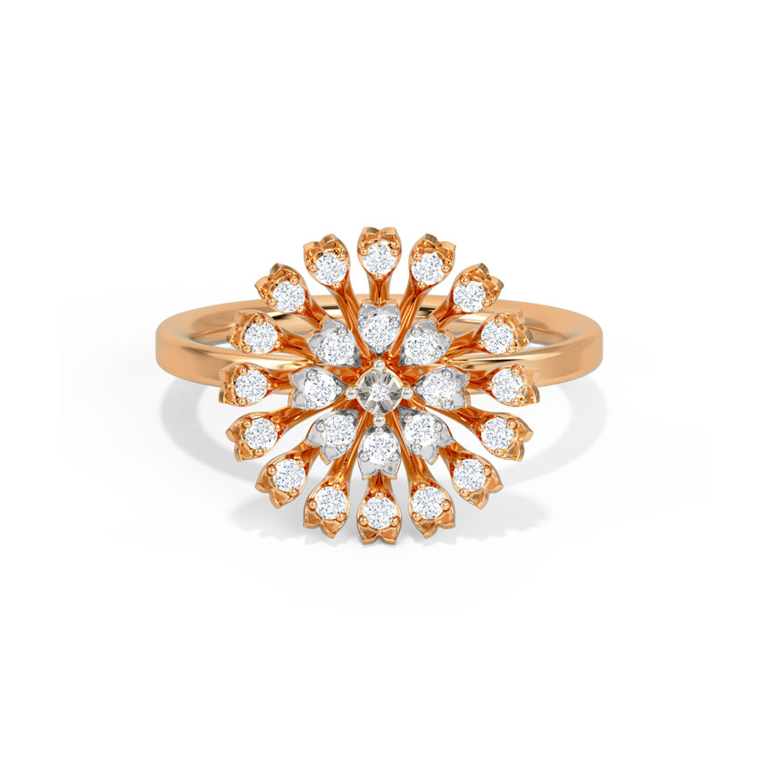 Diamond Rings 14 Karat Rose Gold Brees Diamond Ring