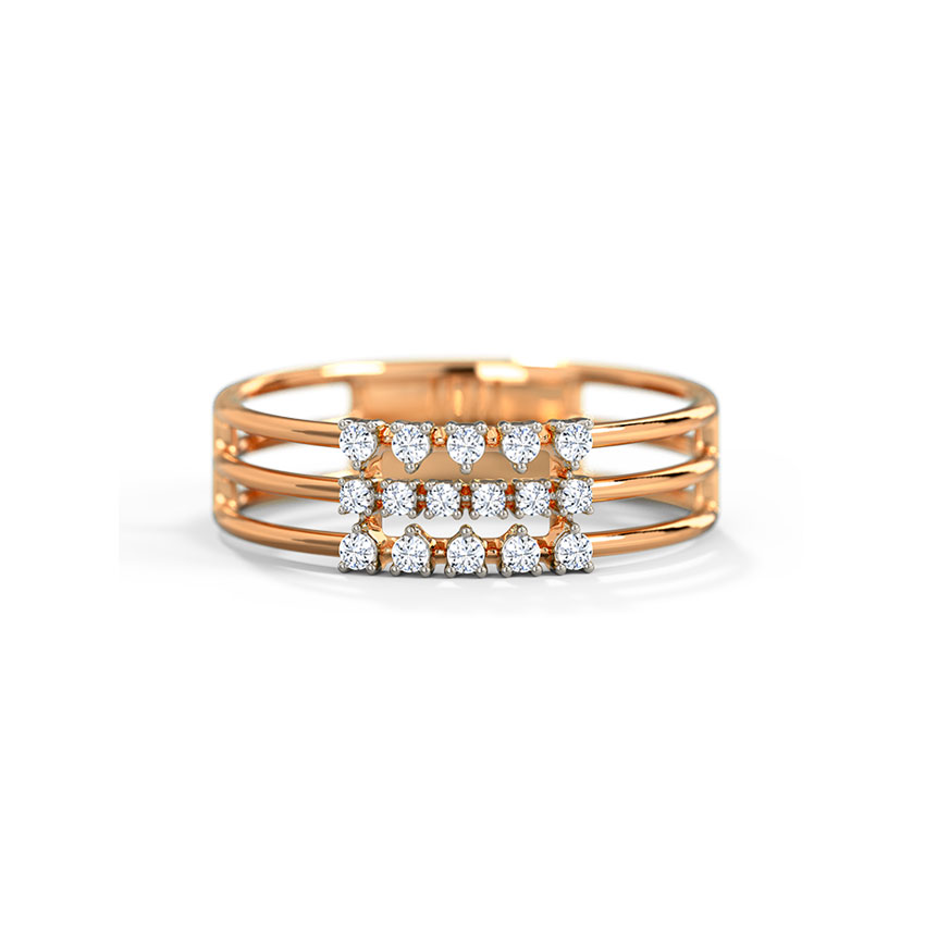 Diamond Rings 14 Karat Rose Gold Heroic Diamond Band