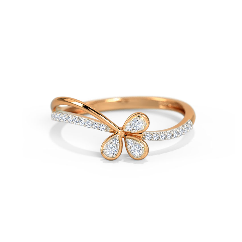 Diamond Rings 14 Karat Rose Gold Springtime Diamond Ring