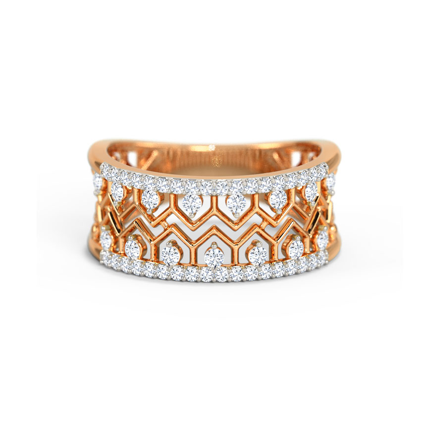 Diamond Rings 14 Karat Rose Gold Katharine Classic Diamond Band