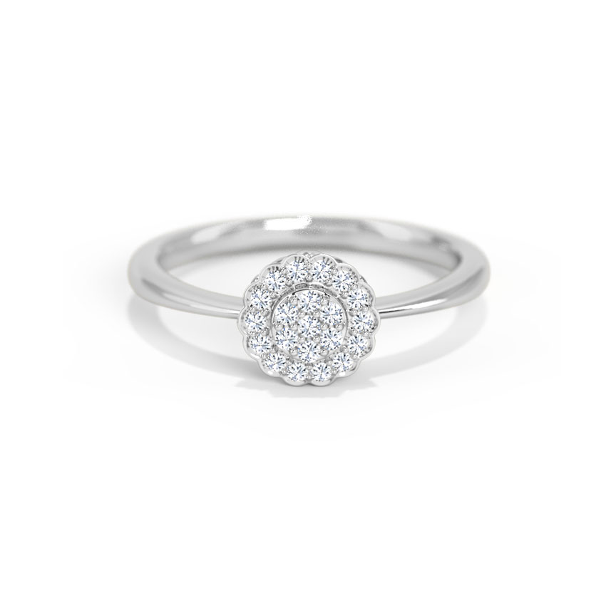 Diamond Rings 14 Karat White Gold Luna Diamond Ring