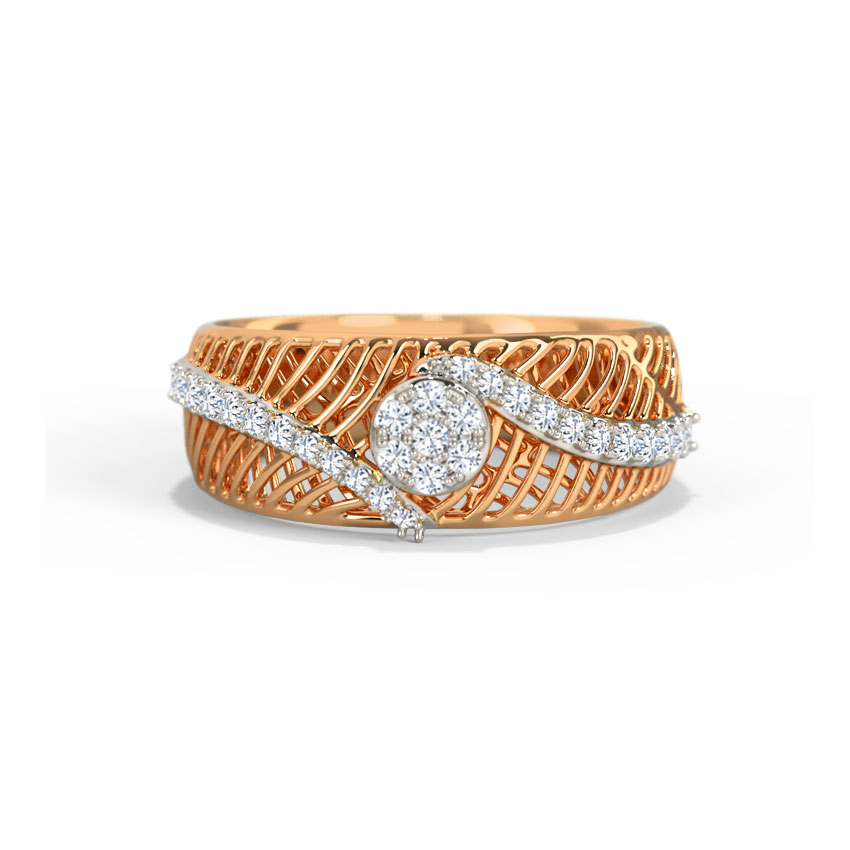Diamond Rings 14 Karat Rose Gold Evaline Diamond Ring