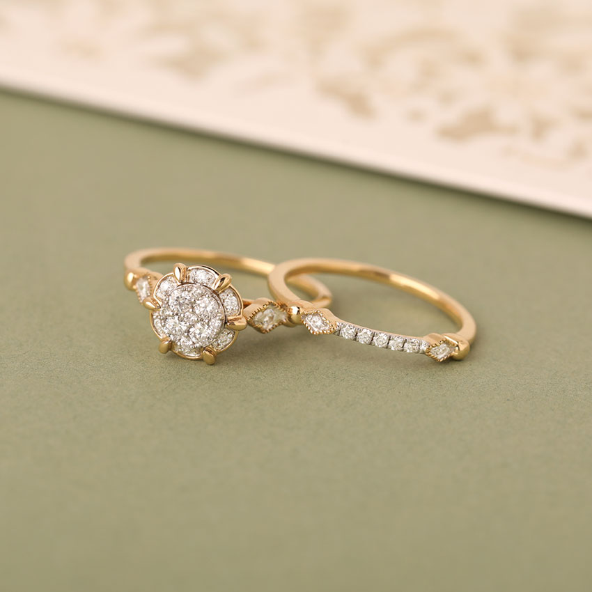 Phiroza Diamond Bridal Ring Set Phiroza Diamond Bridal Ring Set