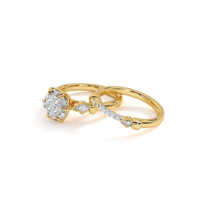 Phiroza Diamond Bridal Ring Set Phiroza Diamond Bridal Ring Set