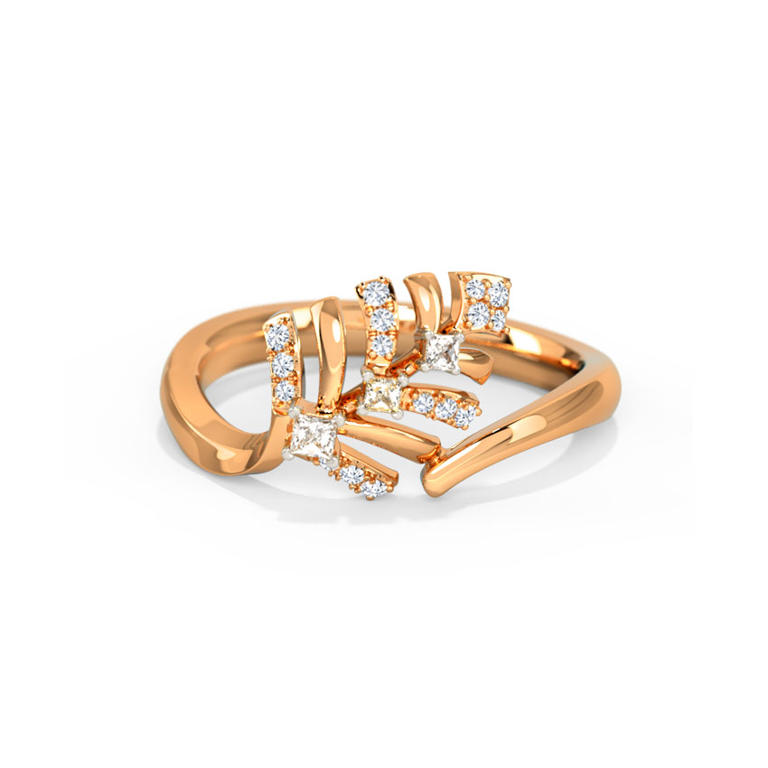 Diamond Rings 14 Karat Rose Gold Zaide Diamond Ring