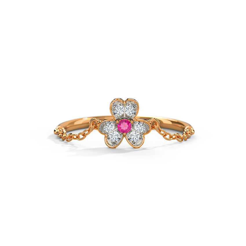 In Luck Clover Gemstone Ring