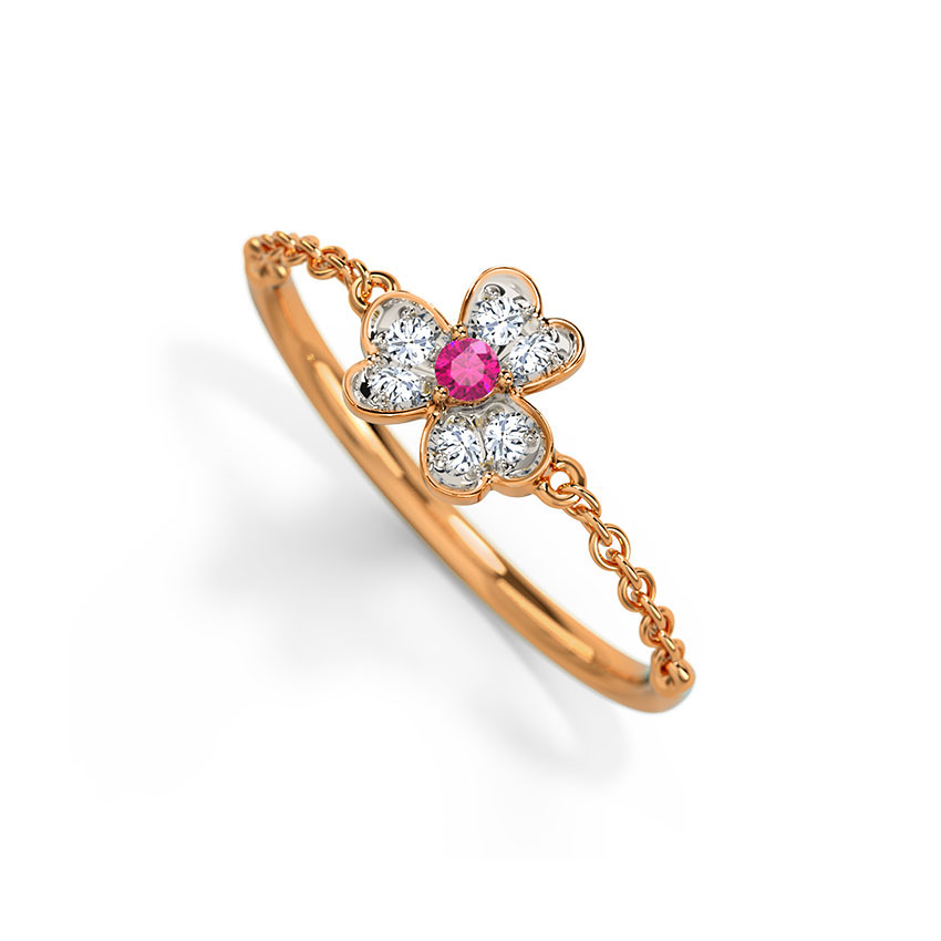 In Luck Clover Gemstone Ring