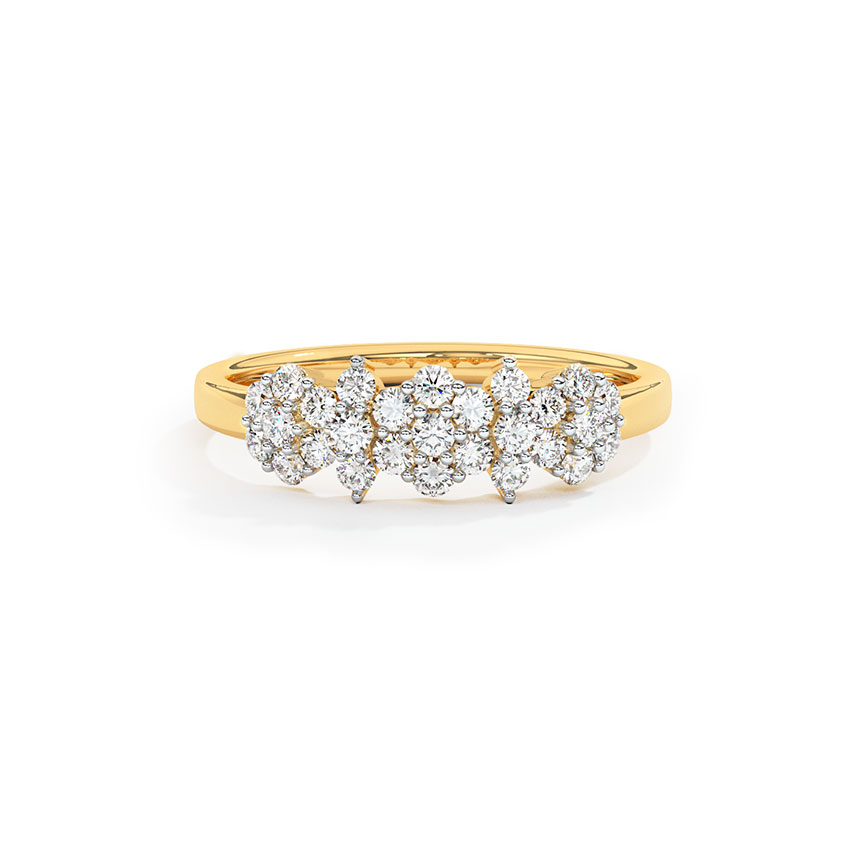 Diamond Rings 14 Karat Yellow Gold Ella Remarkable Diamond Band