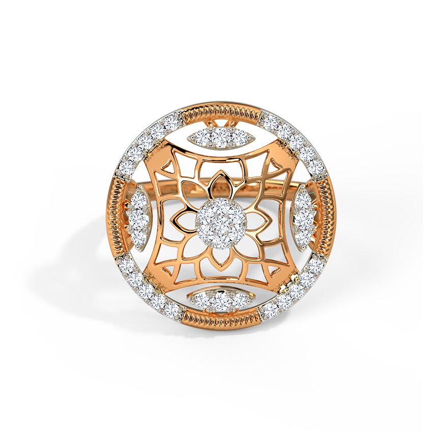 Diamond Rings 14 Karat Rose Gold Tamia Diamond Ring