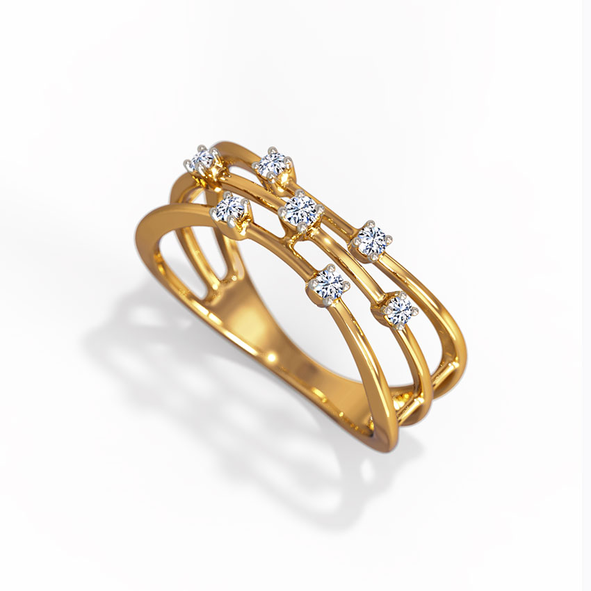 Diamond Rings 14 Karat Yellow Gold Davina Diamond Ring