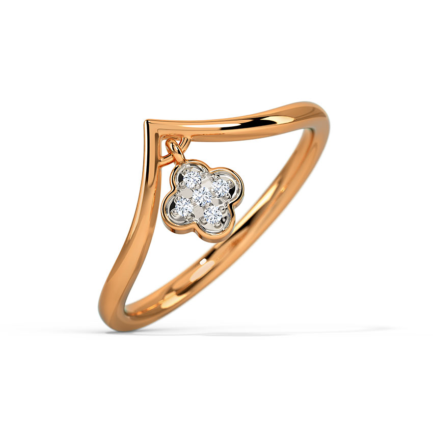 Flora Chevron Diamond Ring