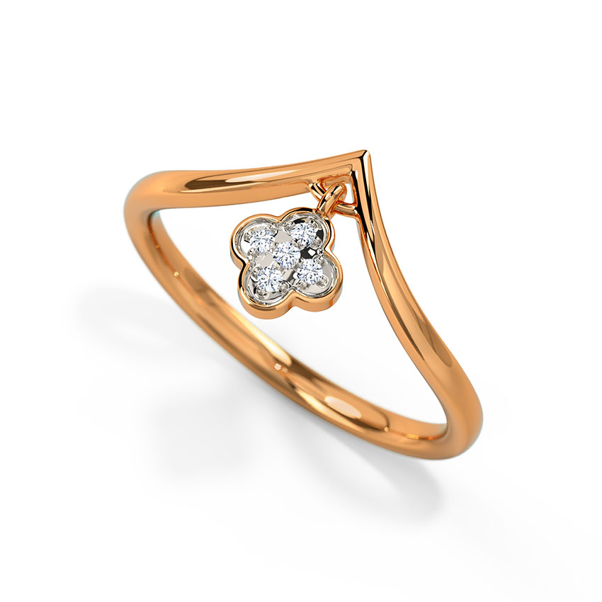 Flora Chevron Diamond Ring