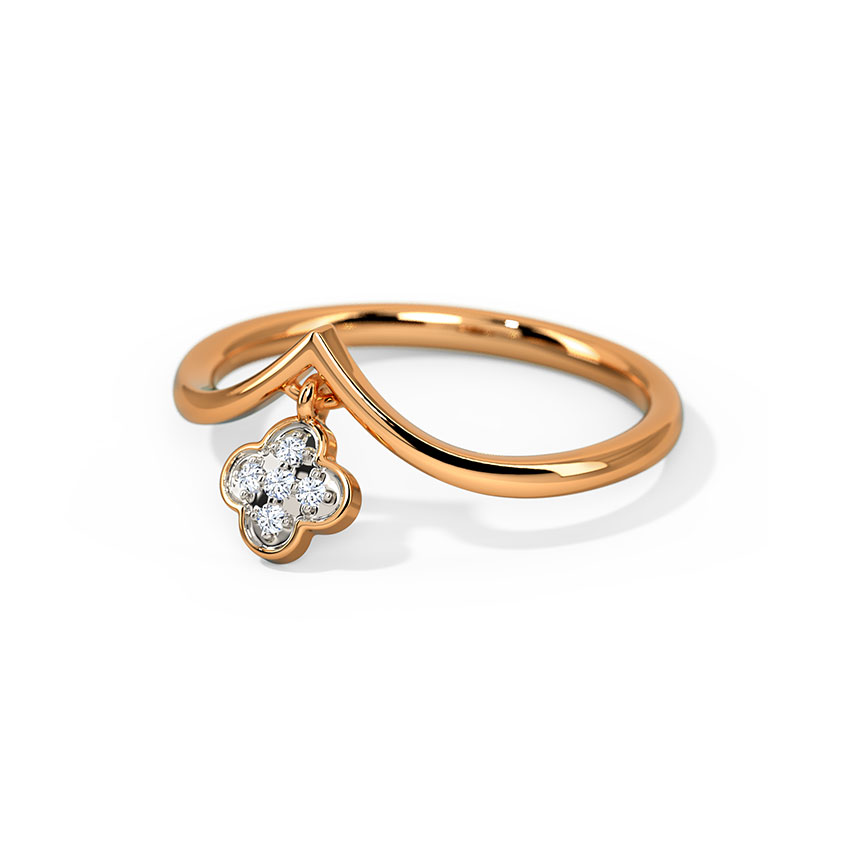 Flora Chevron Diamond Ring