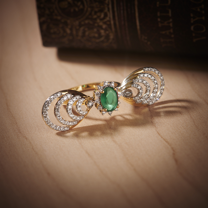 Diamond,Gemstone Rings 14 Karat Yellow Gold Stella Gemstone Ring