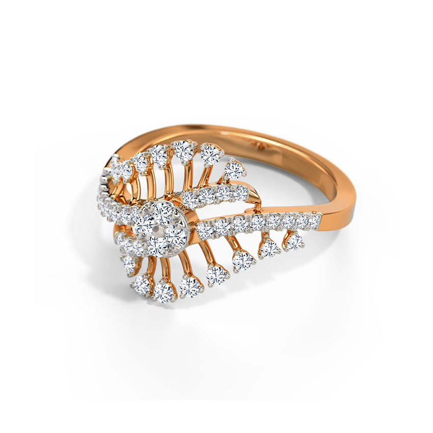 Scattered Lines Diamond Ring
