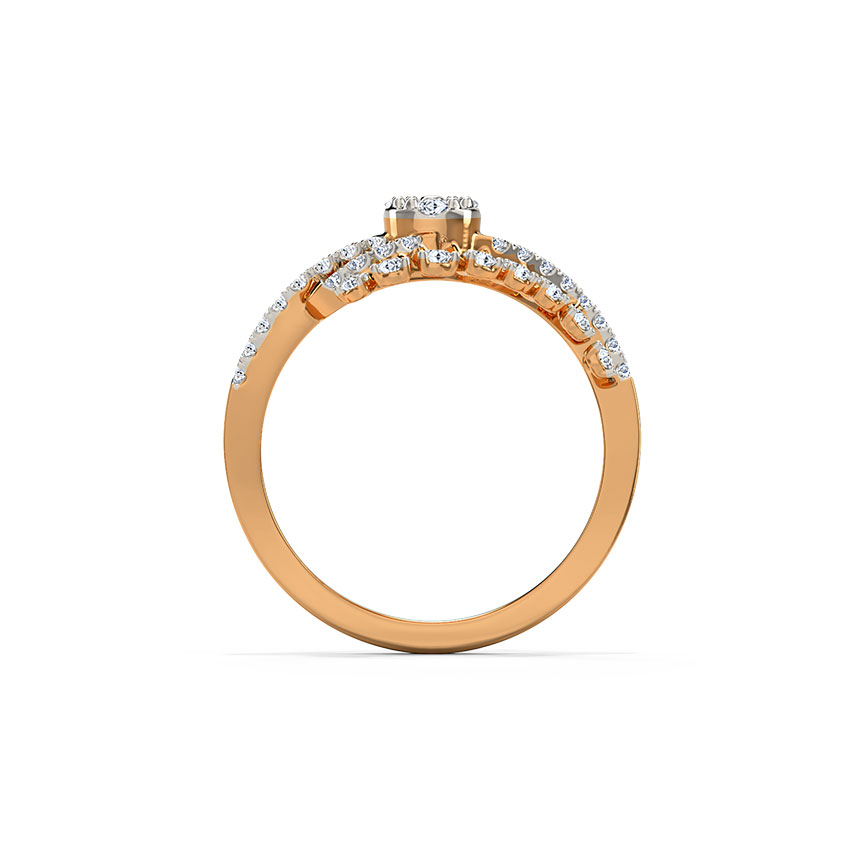 Scattered Lines Diamond Ring