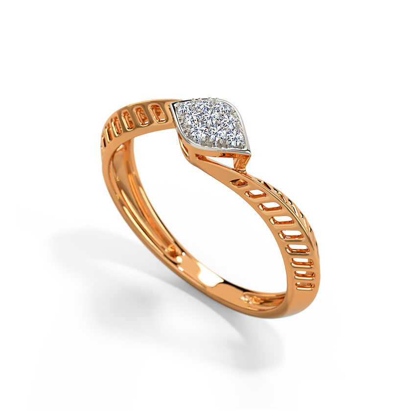 Wavy Kite Diamond Ring