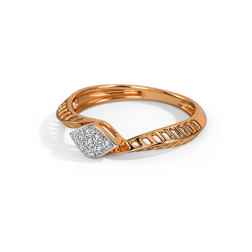 Wavy Kite Diamond Ring