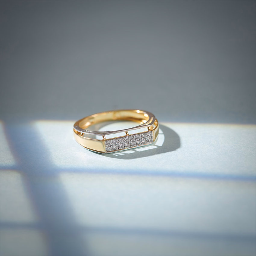 Diamond Rings 14 Karat Yellow Gold Ayan Diamond Ring For Men