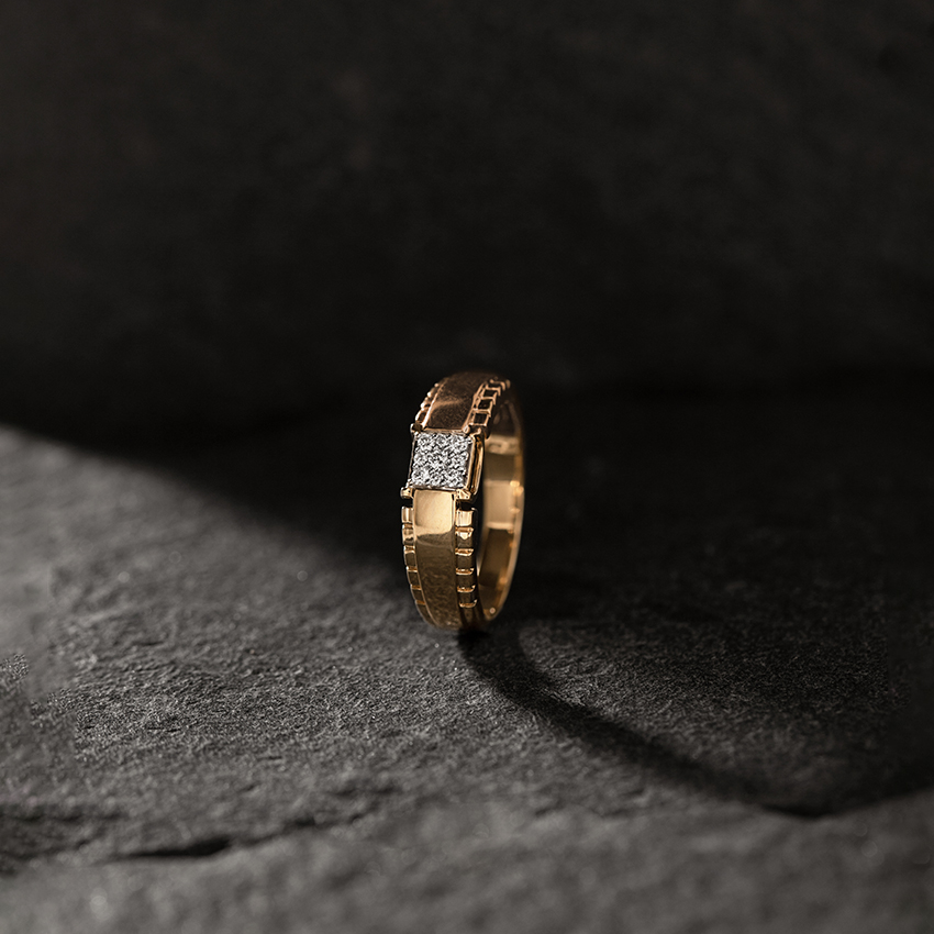 Buy Elegant Linear Diamond Mens Ring Online CaratLane