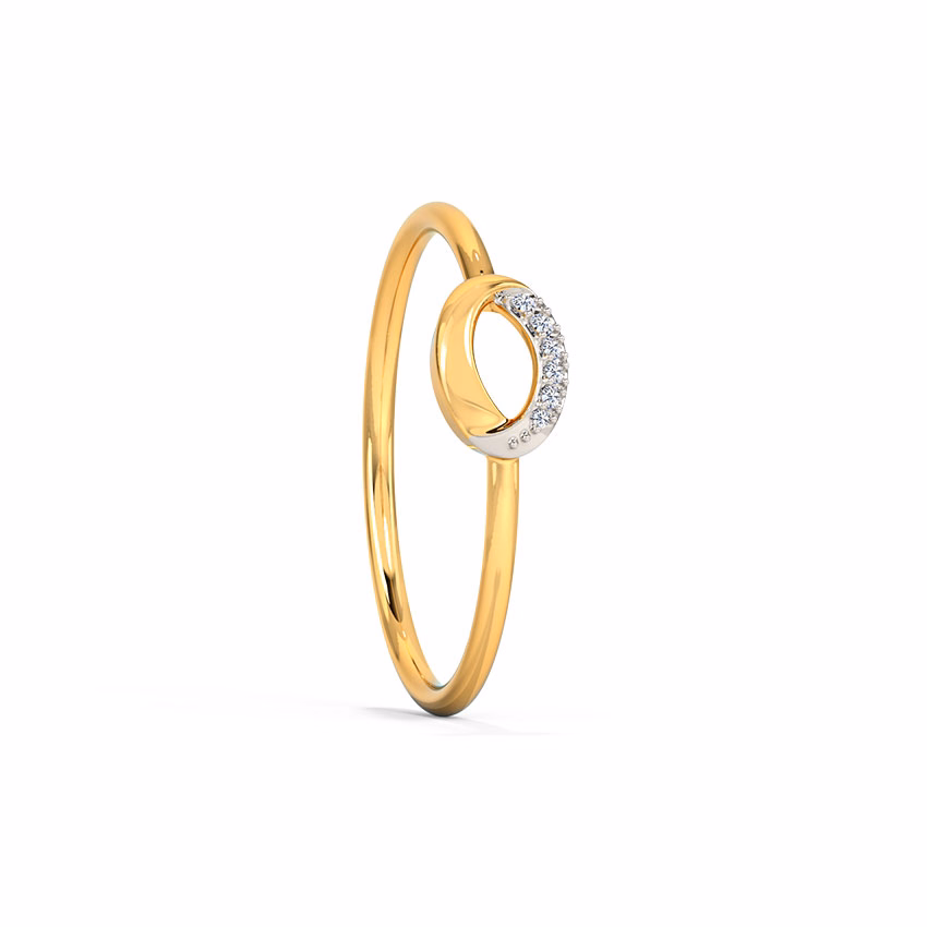 Diamond Rings 14 Karat Yellow Gold Glaring Oval Diamond Ring