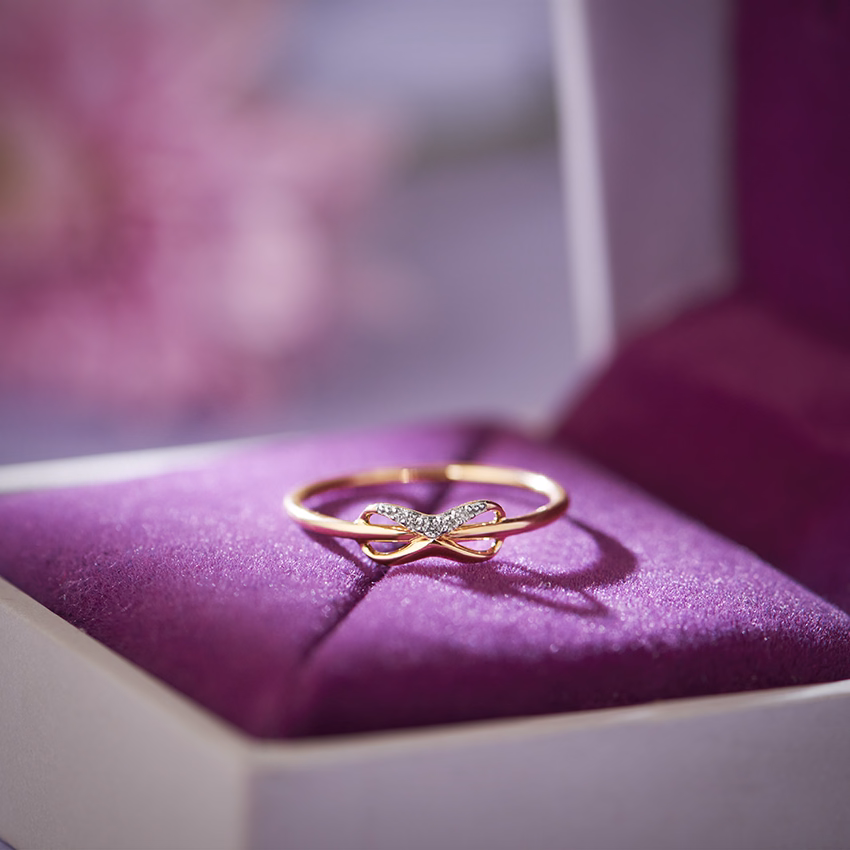 Diamond Rings 18 Karat Yellow Gold Infinity & Beyond Diamond Ring