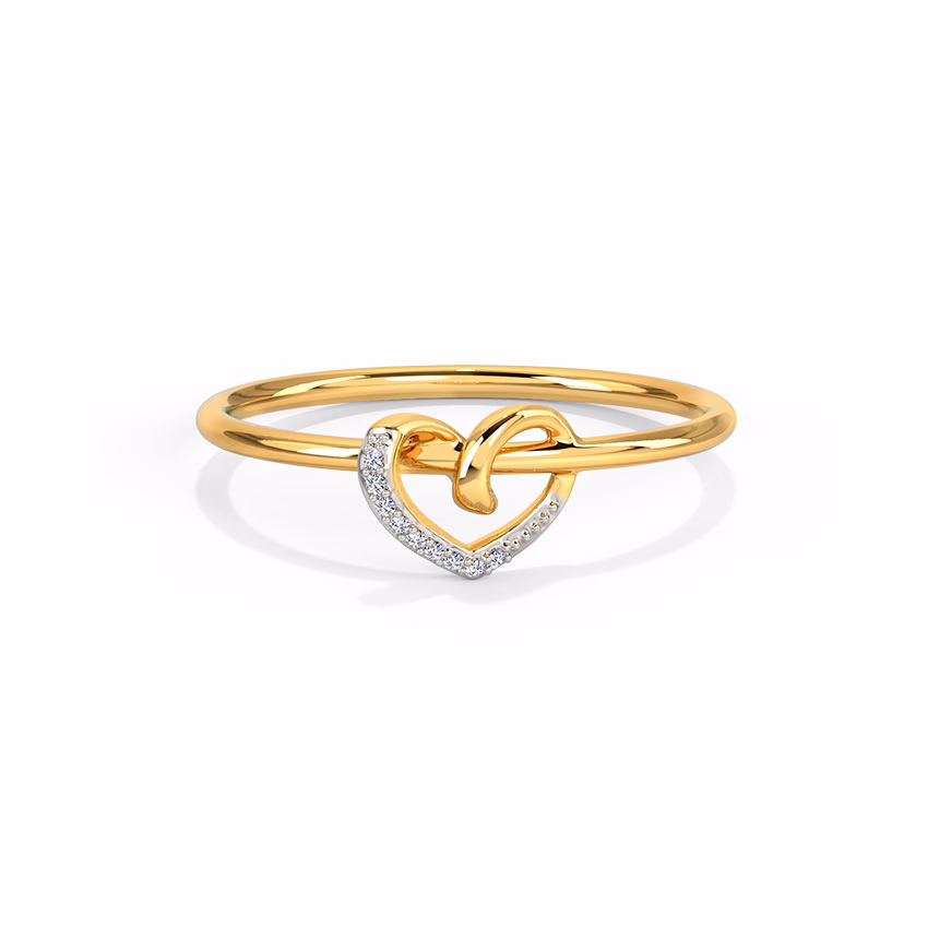 Diamond Rings 9 Karat Yellow Gold Radiant Heart Diamond Ring