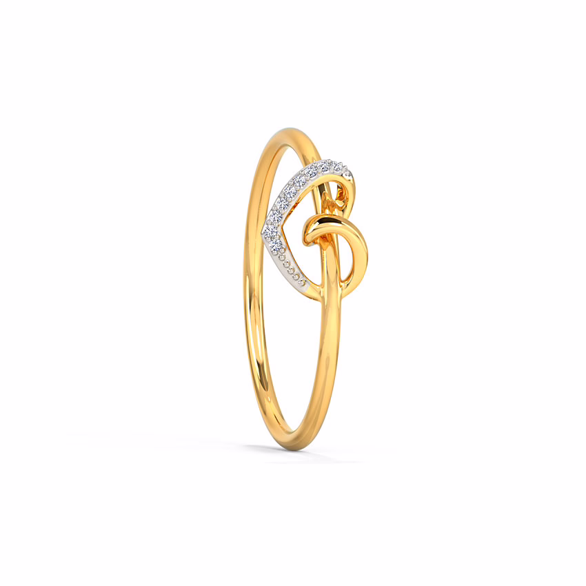 Diamond Rings 9 Karat Yellow Gold Radiant Heart Diamond Ring