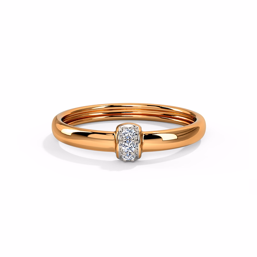 Diamond Rings 14 Karat Rose Gold In Fashion Diamond Ring