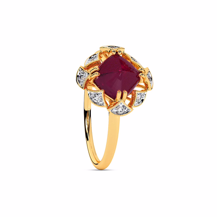 Diamond,Gemstone Rings 14 Karat Yellow Gold Gemstone Delight Ring