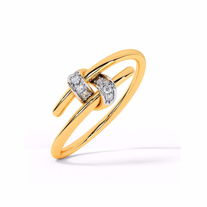Diamond Rings 14 Karat Rose Gold Forever Linked Diamond Ring