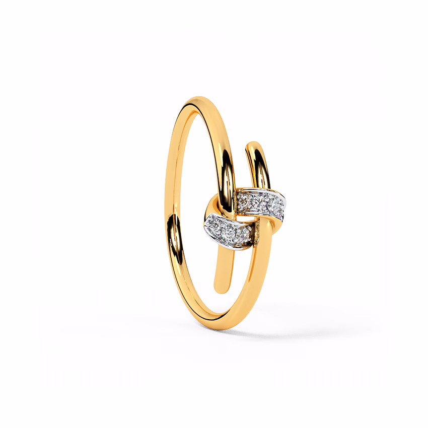 Diamond Rings 14 Karat Rose Gold Forever Linked Diamond Ring