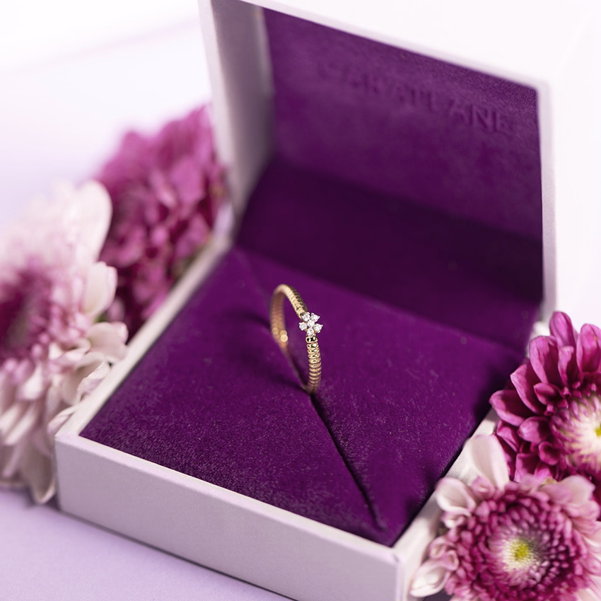 Diamond Rings 14 Karat Yellow Gold Natalia Diamond Ring