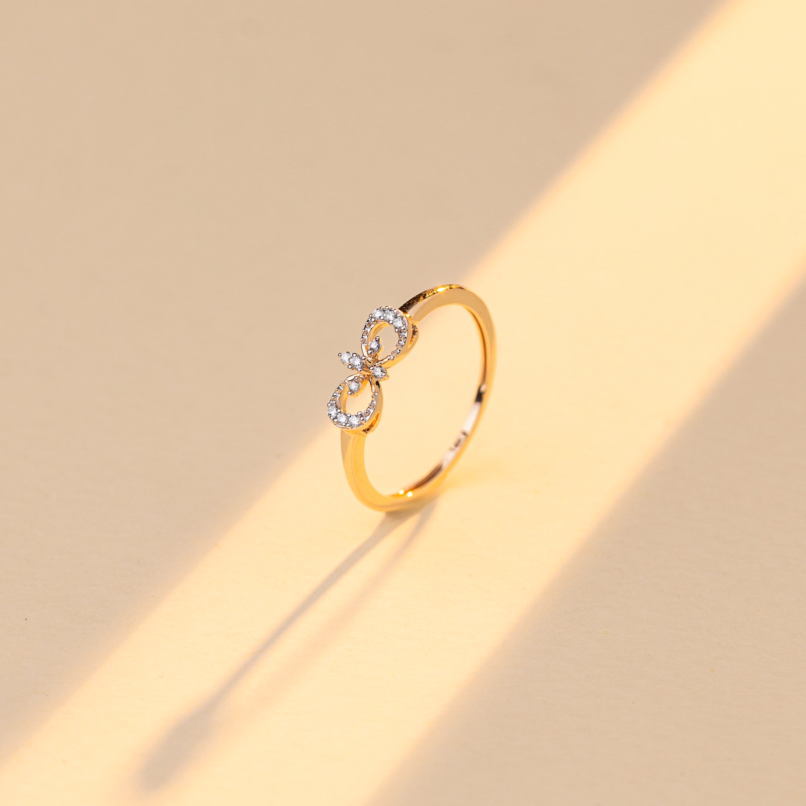 Diamond Rings 9 Karat Yellow Gold Floret Fantasy Diamond Ring