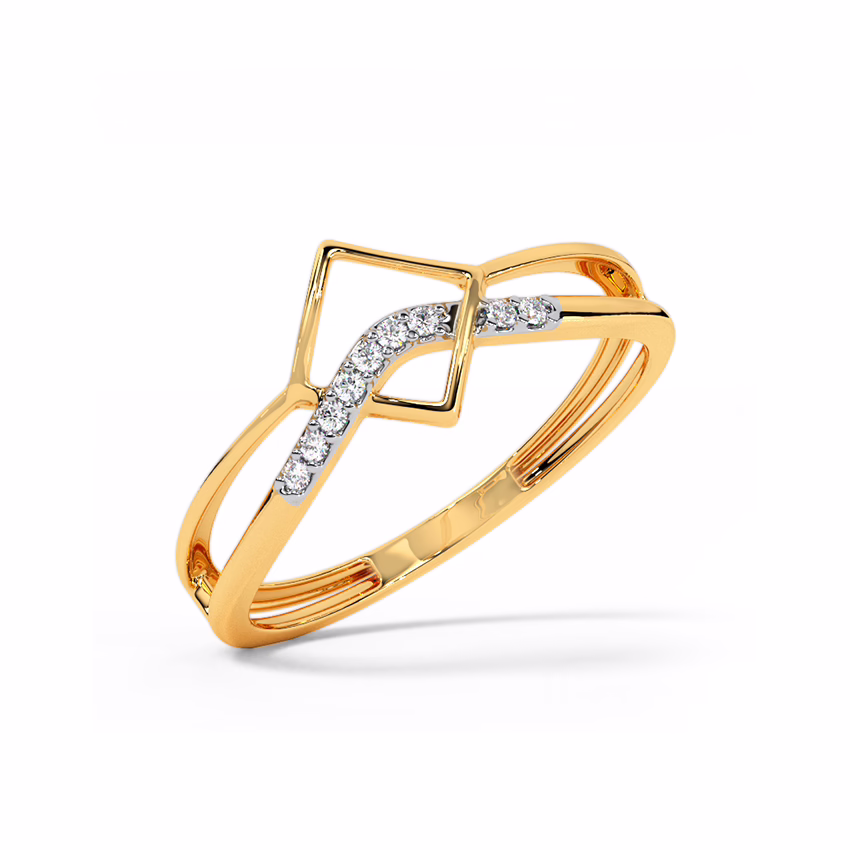 Diamond Rings 9 Karat Yellow Gold Fleet Pass Diamond Ring