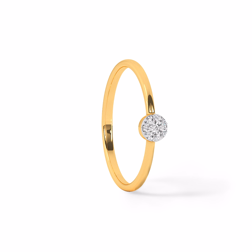 Diamond Rings 9 Karat Rose Gold Wheel Grids Diamond Ring