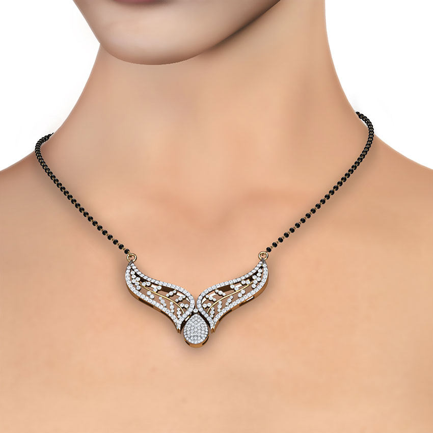 Avyaahata Leafy Mangalsutra