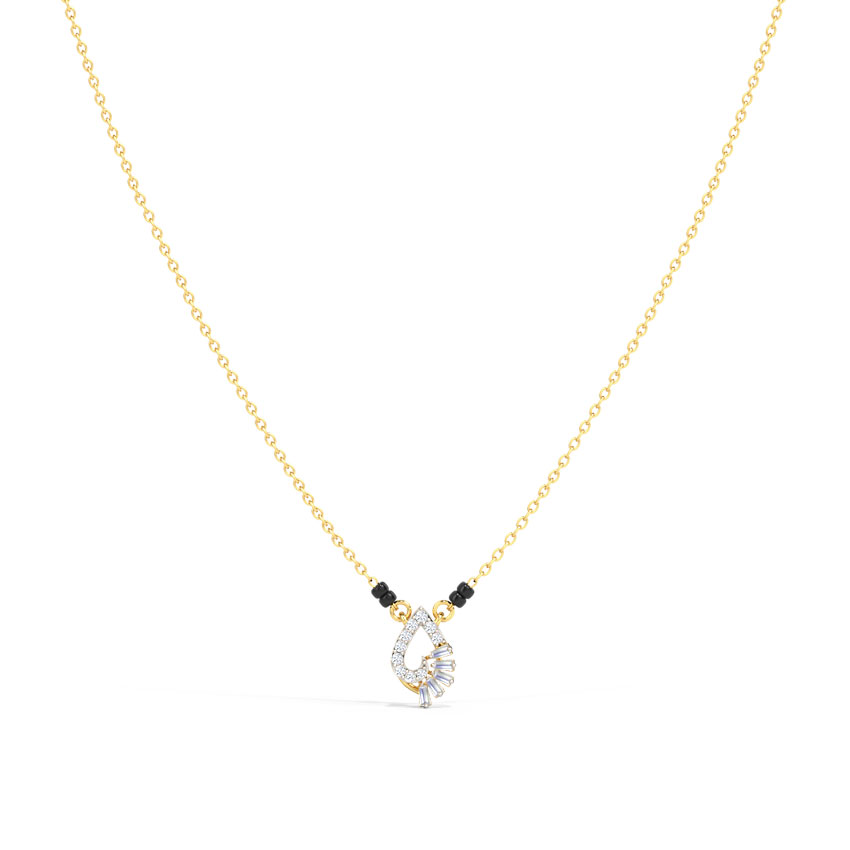 Diamond Mangalsutra 14 Karat Yellow Gold Anahita Diamond Mangalsutra