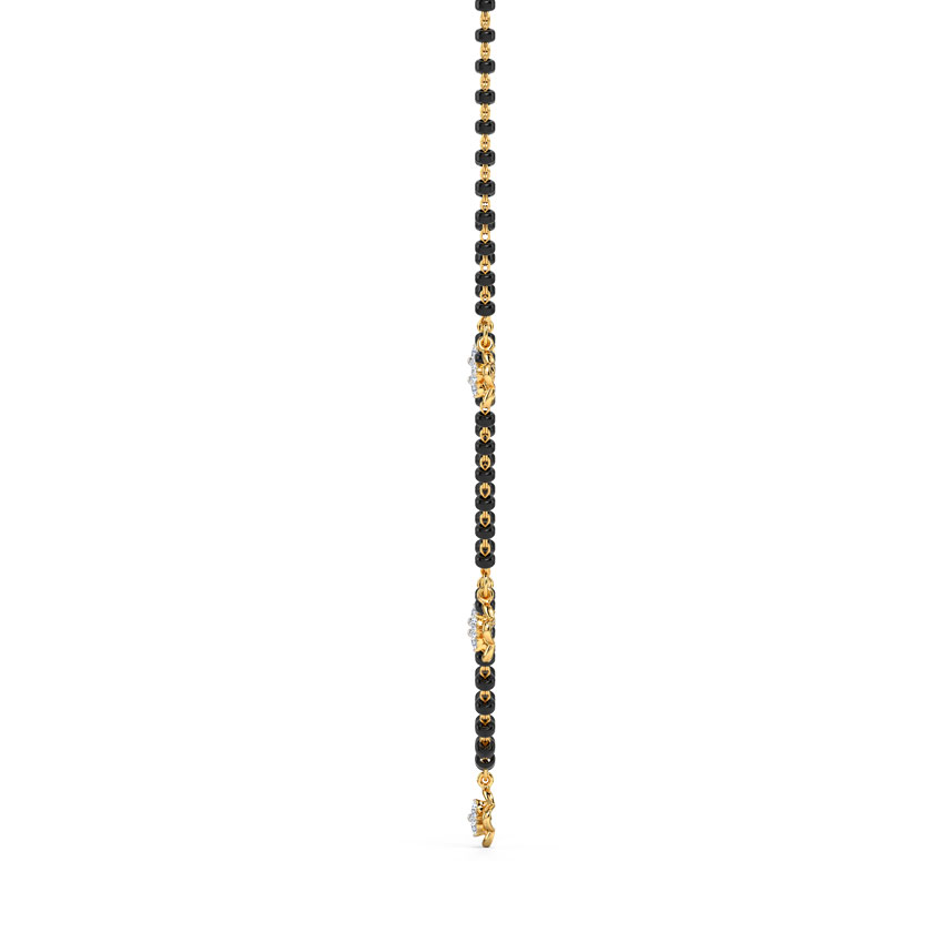 Diamond Mangalsutra 14 Karat Yellow Gold Mei Diamond Mangalsutra