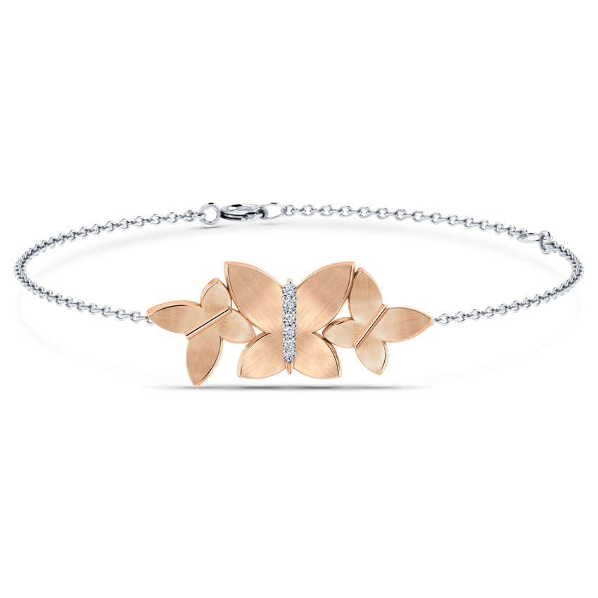 Rosy Butterfly Bracelet