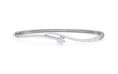 Diamond Bracelets 18 Karat White Gold Mansi Twist Diamond Bracelet
