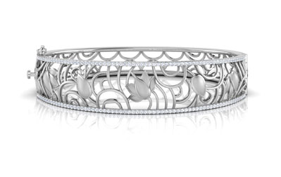 Lotus Ripple Diamond Bracelet