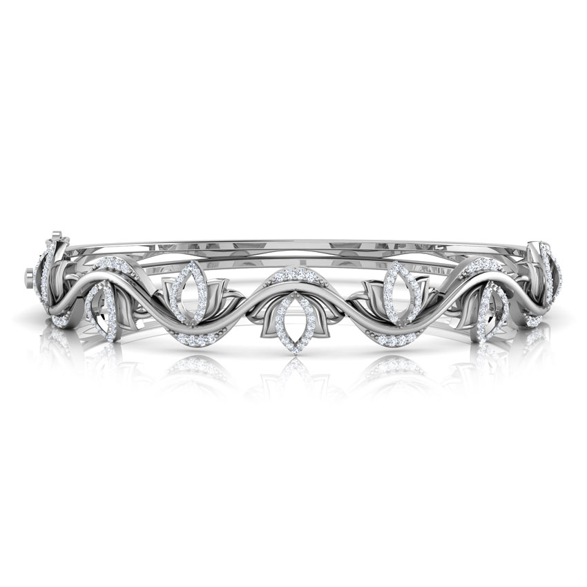 Lotus Wave Diamond Bracelet